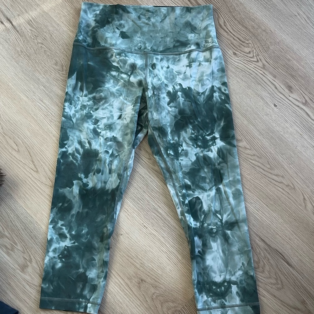 Lululemon Align High-Rise Crop Leggings Diamond Dye Starlight Smoked Spruce 8 - Picture 3 of 9